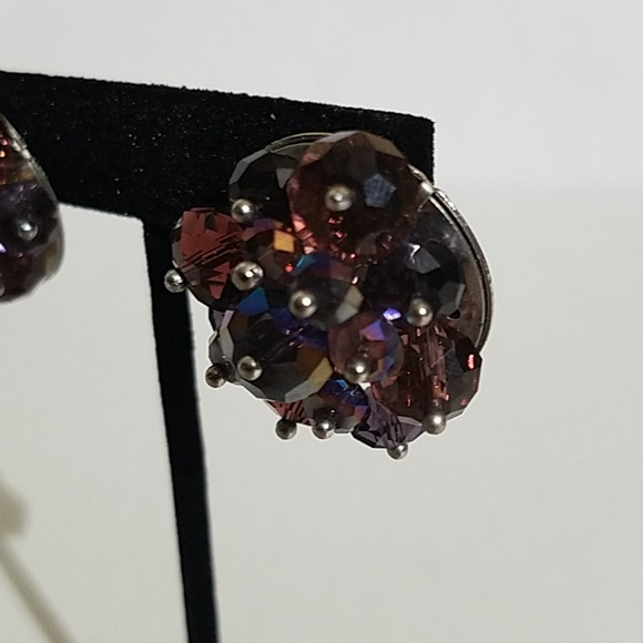 Bead cluster earrings J38 - Picture 4 of 6
